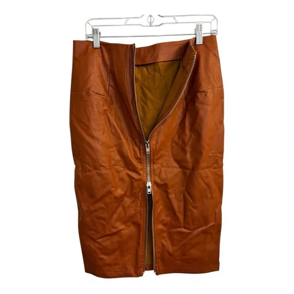 Chic Tan Pencil Skirt - Picture 3 of 4